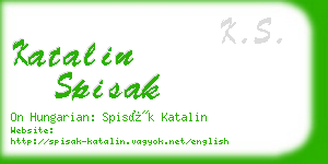 katalin spisak business card